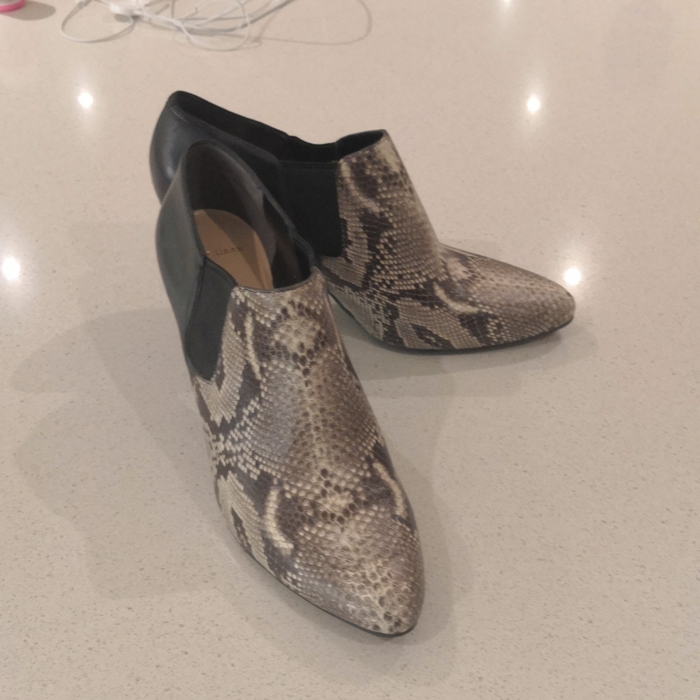 Cole Haan Snakeskin Booties, 8B